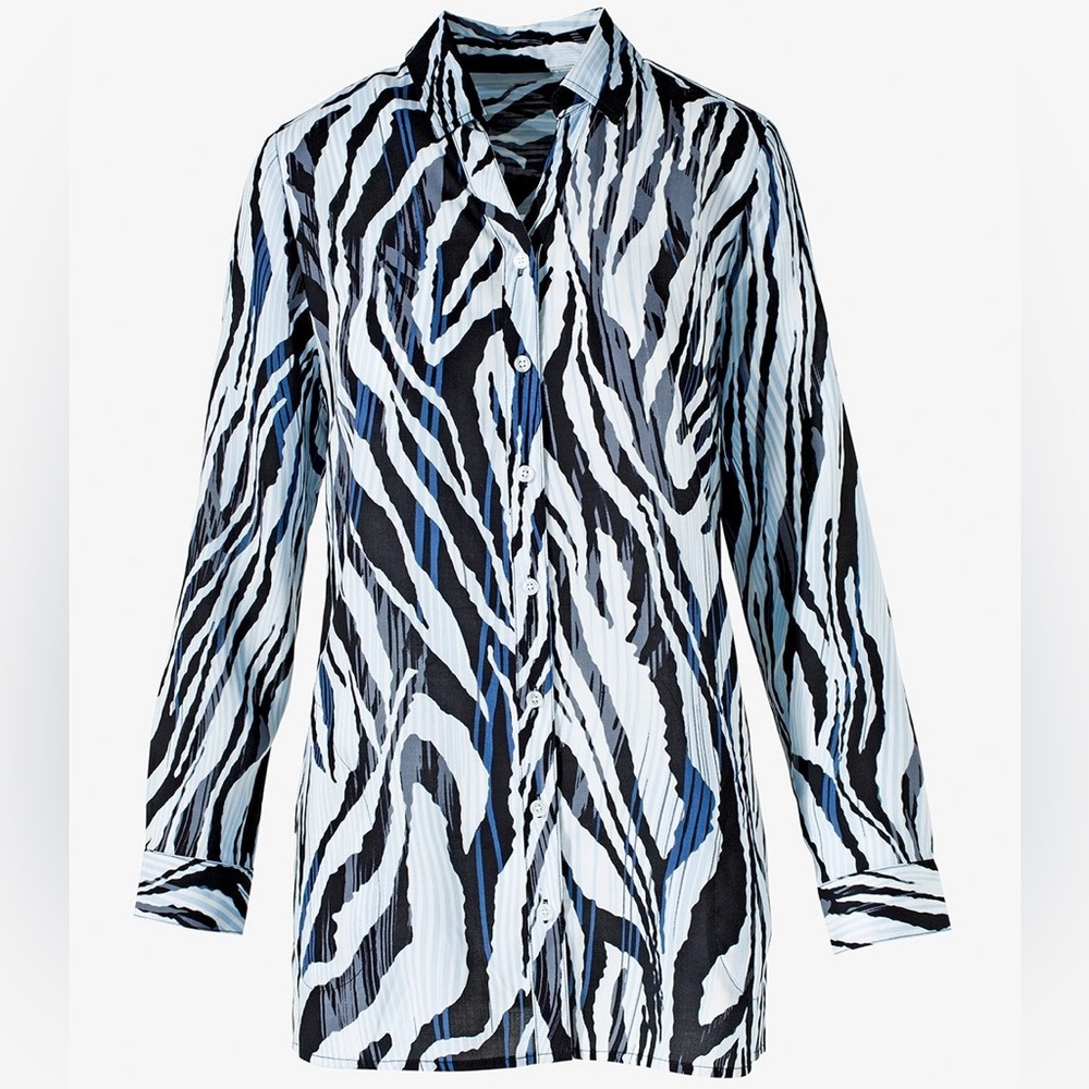 Chico's Black and White Zebra Print Tunic